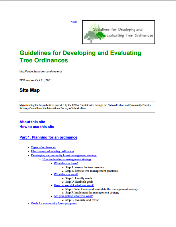 FAO SFM Tool Detail Guidelines for developing and evaluating tree